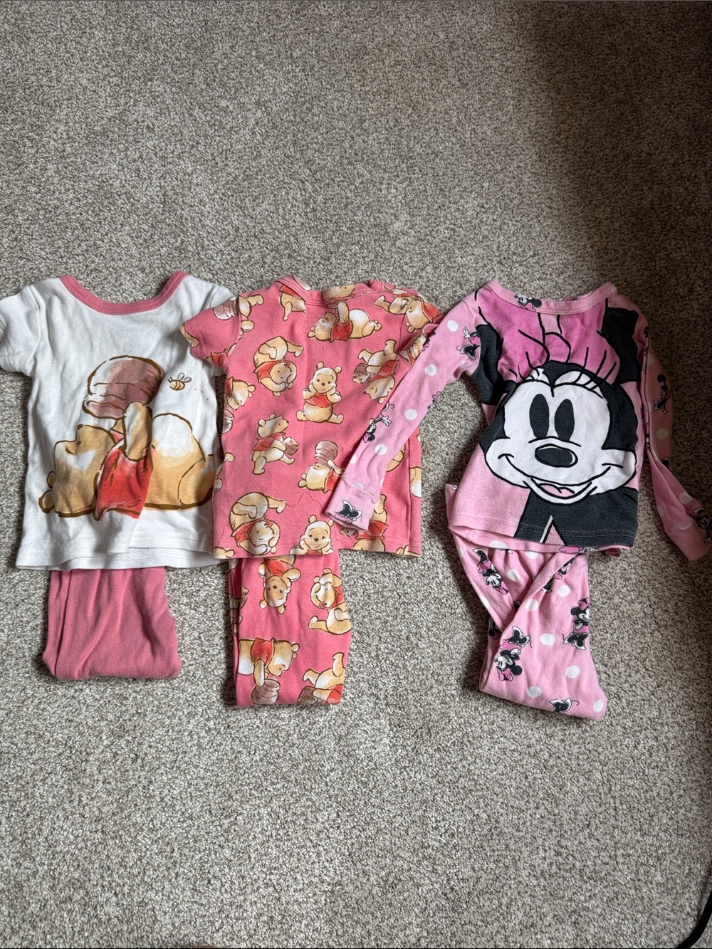 Minnie Mouse and Winnie-the-Pooh Pajama Set Bundle